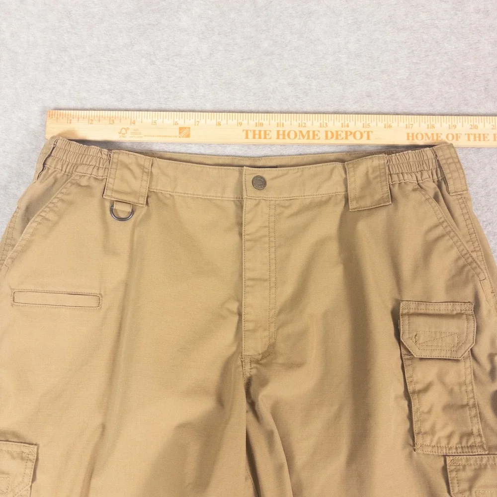 5.11 Tactical Mens Khaki Ripstop Cargo Shorts Size 40 Tan Hiking Outdoor Utility
